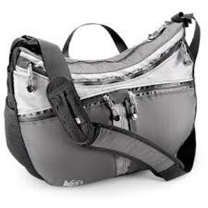 REI Musette Messenger Bag Black & Gray
